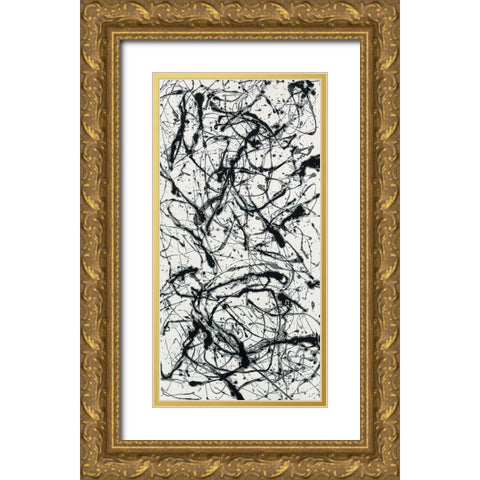 Fireflies Gold Ornate Wood Framed Art Print with Double Matting by Unknown
