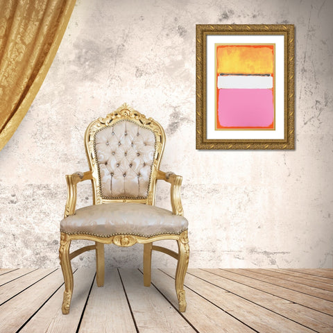 Rectangles Gold Ornate Wood Framed Art Print with Double Matting by Unknown