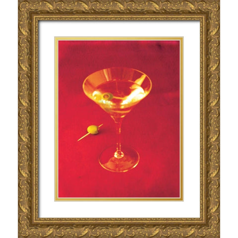 Martini II Gold Ornate Wood Framed Art Print with Double Matting by Unknown