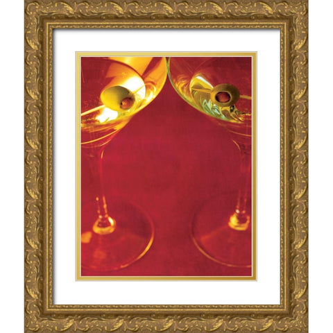 Martini VI Gold Ornate Wood Framed Art Print with Double Matting by Unknown