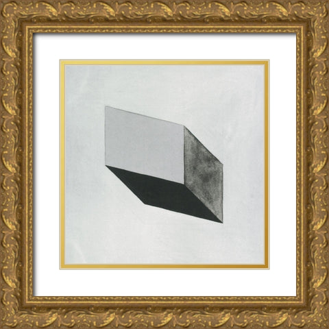 Geometry Gold Ornate Wood Framed Art Print with Double Matting by Unknown