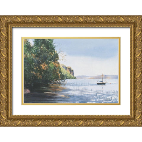 Drop Anchor Gold Ornate Wood Framed Art Print with Double Matting by Unknown