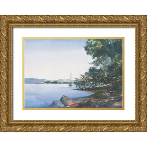 Safe Harbor Gold Ornate Wood Framed Art Print with Double Matting by Unknown