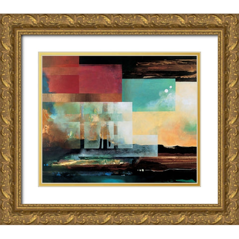 Grand Canyon Abstract I Gold Ornate Wood Framed Art Print with Double Matting by Unknown
