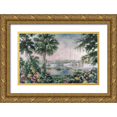 Safe Harbor Gold Ornate Wood Framed Art Print with Double Matting by Unknown
