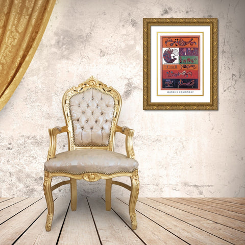 Wassily Gold Ornate Wood Framed Art Print with Double Matting by Kandinsky