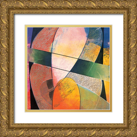 Abstract Dancer I Gold Ornate Wood Framed Art Print with Double Matting by Unknown