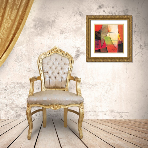 Abstract Dancer II Gold Ornate Wood Framed Art Print with Double Matting by Unknown