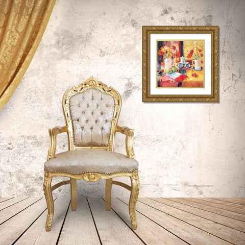 Set the Table II Gold Ornate Wood Framed Art Print with Double Matting by Unknown