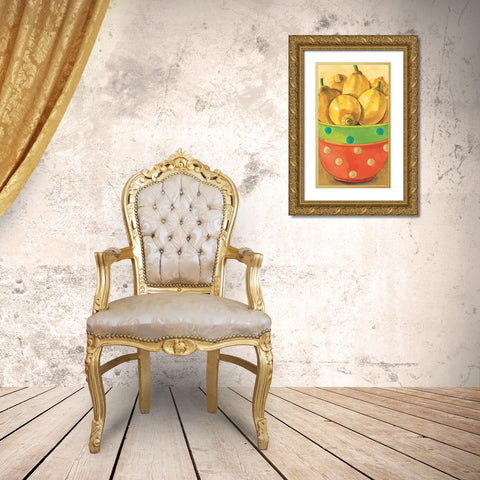 Lemons Gold Ornate Wood Framed Art Print with Double Matting by Unknown