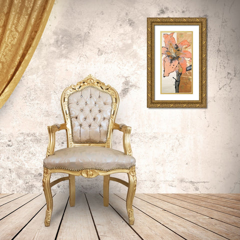 Floral Pistilli Gold Ornate Wood Framed Art Print with Double Matting by Unknown