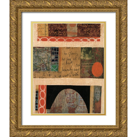Abstract Eggs I Gold Ornate Wood Framed Art Print with Double Matting by Unknown