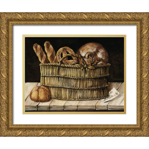 Bread IV Gold Ornate Wood Framed Art Print with Double Matting by Unknown