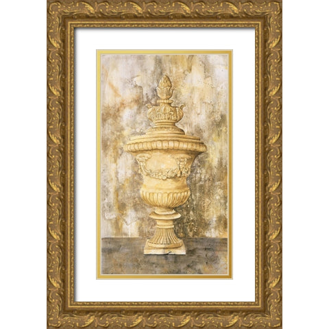 Greek Vase II Gold Ornate Wood Framed Art Print with Double Matting by Unknown