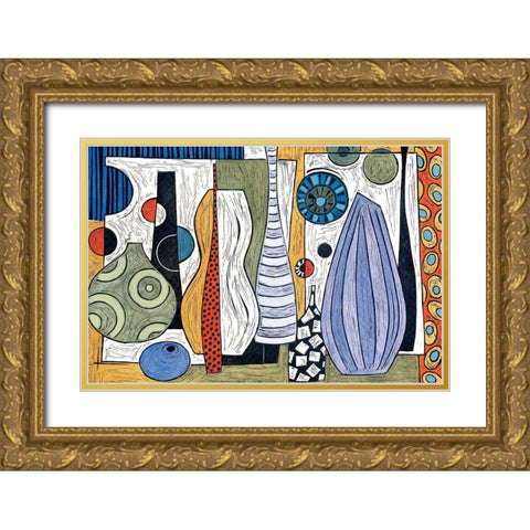 Vase Study I Gold Ornate Wood Framed Art Print with Double Matting by Unknown