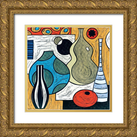 Vase Study II Gold Ornate Wood Framed Art Print with Double Matting by Unknown