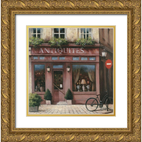 Antiquite Shoppe Gold Ornate Wood Framed Art Print with Double Matting by Unknown
