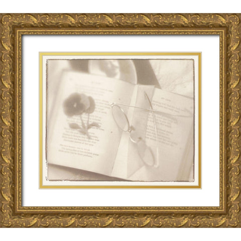 Tea Time II Gold Ornate Wood Framed Art Print with Double Matting by Unknown