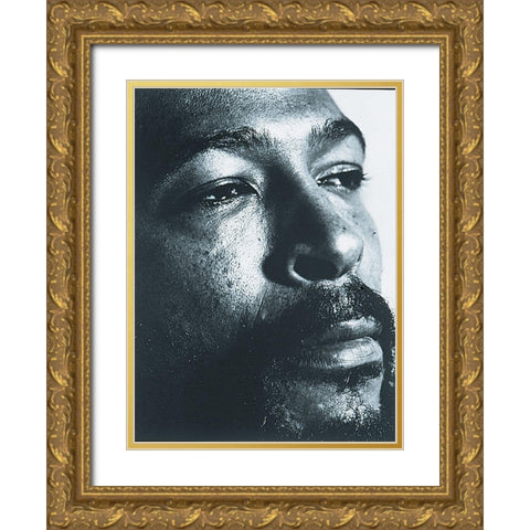 Marvin Gold Ornate Wood Framed Art Print with Double Matting by Unknown