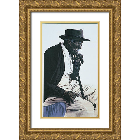 My Cane, My Friend I Gold Ornate Wood Framed Art Print with Double Matting by Unknown