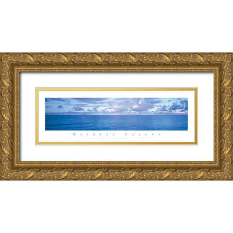 Blue Sky Gold Ornate Wood Framed Art Print with Double Matting by Unknown