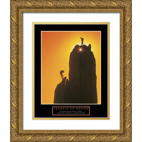 Trabajo en Equipo Gold Ornate Wood Framed Art Print with Double Matting by Frontline
