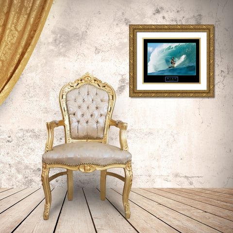 Risk - Surfer Gold Ornate Wood Framed Art Print with Double Matting by Unknown