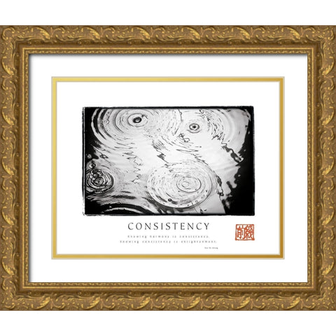 Consistency Gold Ornate Wood Framed Art Print with Double Matting by Unknown