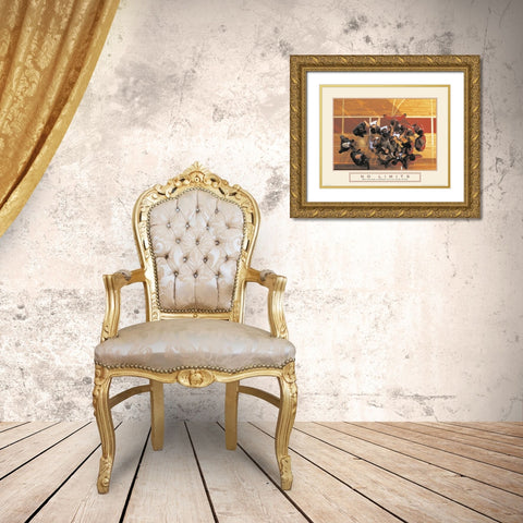 No Limits - Basketball Gold Ornate Wood Framed Art Print with Double Matting by Unknown