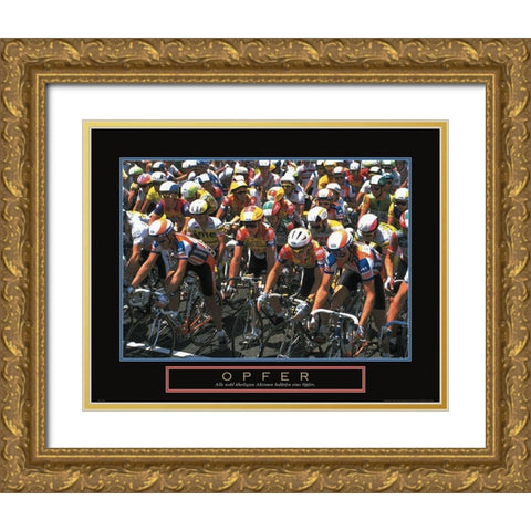 Sacrifico Gold Ornate Wood Framed Art Print with Double Matting by Frontline