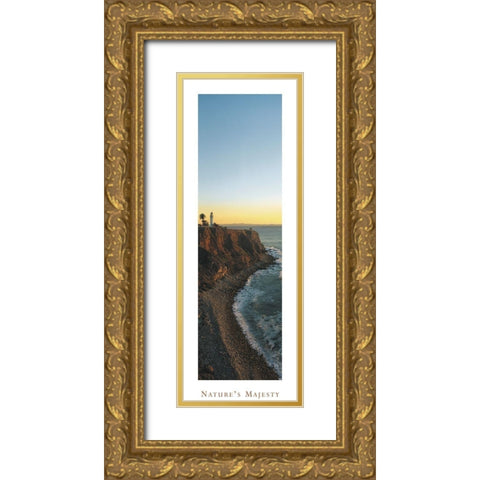 Lighthouse - Natures Majesty Gold Ornate Wood Framed Art Print with Double Matting by Unknown