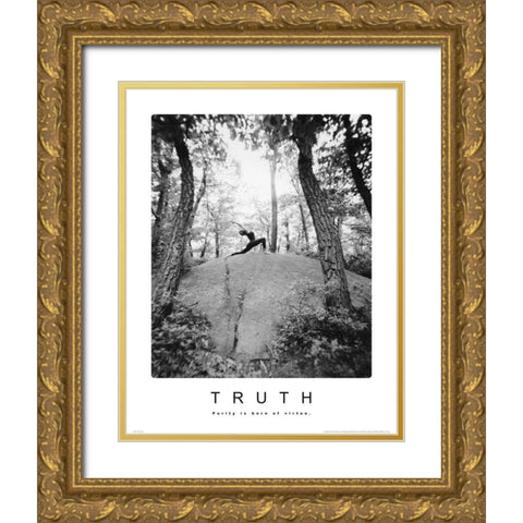Truth - Yoga Gold Ornate Wood Framed Art Print with Double Matting by Unknown