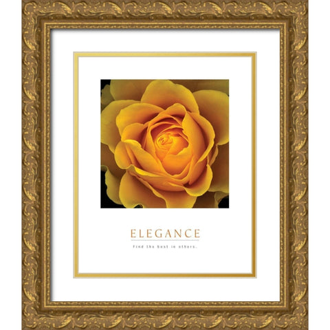 Elegance - Peach Rose Gold Ornate Wood Framed Art Print with Double Matting by Unknown