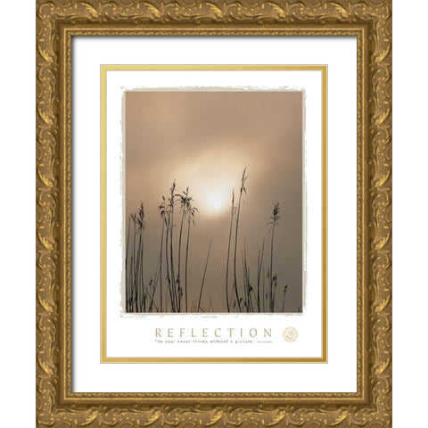 Reflection Gold Ornate Wood Framed Art Print with Double Matting by Frontline