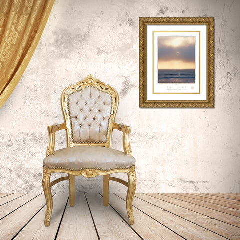 Thought Gold Ornate Wood Framed Art Print with Double Matting by Frontline