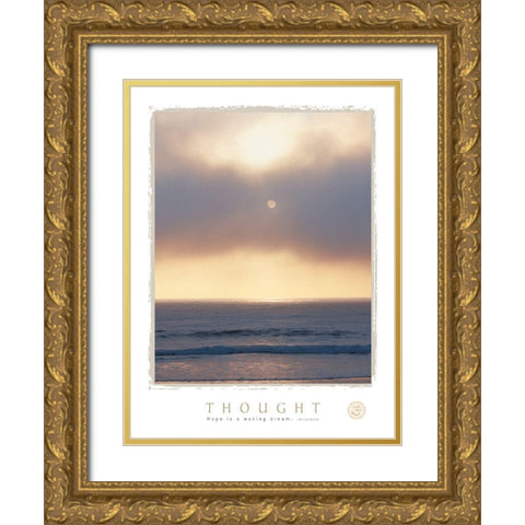 Thought Gold Ornate Wood Framed Art Print with Double Matting by Frontline