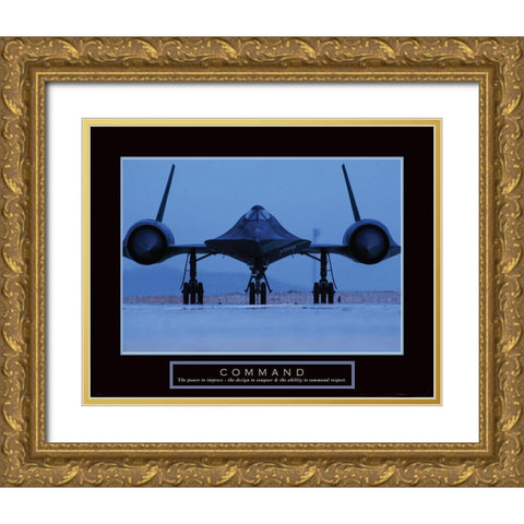 Command - Jet Gold Ornate Wood Framed Art Print with Double Matting by Frontline