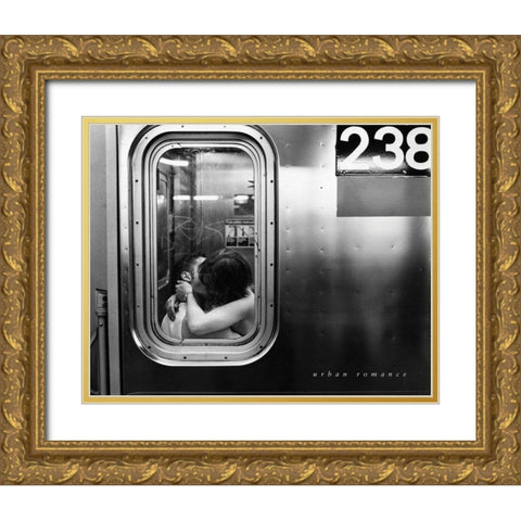 Urban Romance Gold Ornate Wood Framed Art Print with Double Matting by Frontline