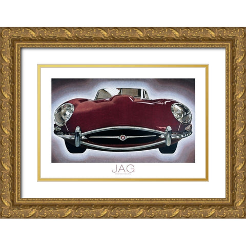 The Jag Gold Ornate Wood Framed Art Print with Double Matting by Frontline