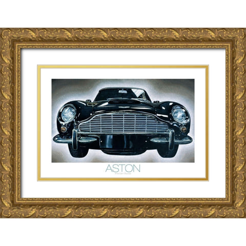 The Aston Gold Ornate Wood Framed Art Print with Double Matting by Frontline