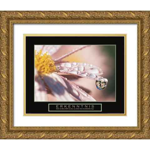 Erkenntnis Gold Ornate Wood Framed Art Print with Double Matting by Frontline