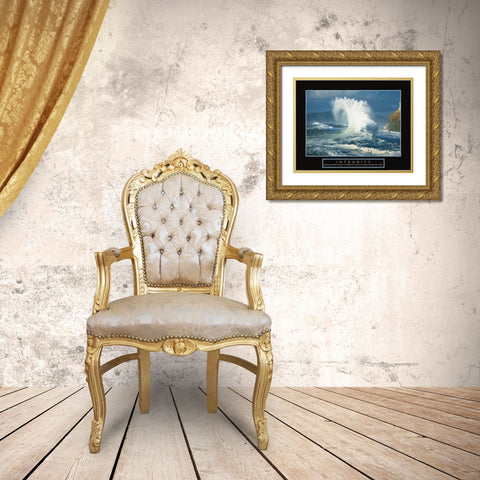 Integrity - Wave Gold Ornate Wood Framed Art Print with Double Matting by Frontline