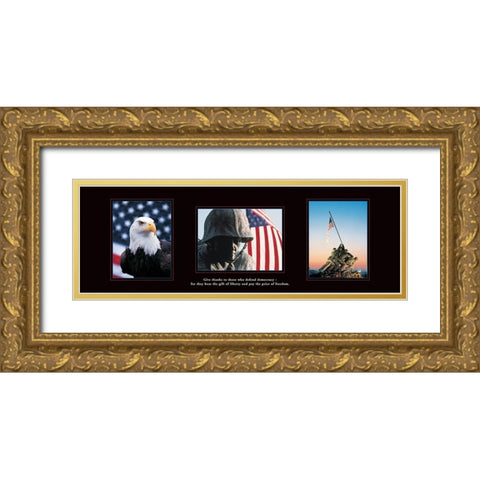 The Marines Gold Ornate Wood Framed Art Print with Double Matting by Frontline