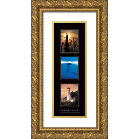 Lighthouse Tryp Gold Ornate Wood Framed Art Print with Double Matting by Frontline