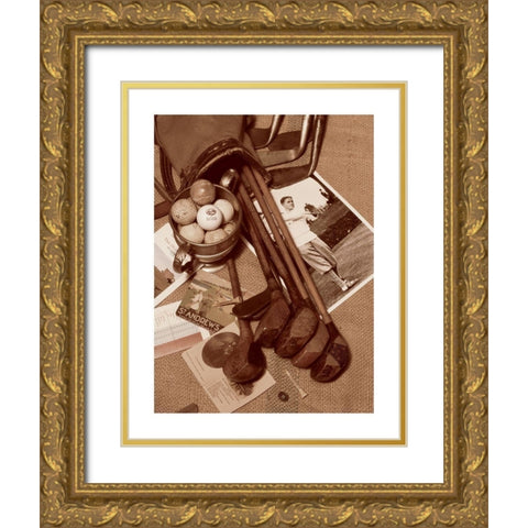 Temnnis Memorabilia Gold Ornate Wood Framed Art Print with Double Matting by Frontline