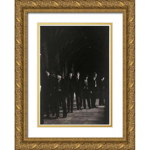 Waiting in the Hall II Gold Ornate Wood Framed Art Print with Double Matting by Unknown