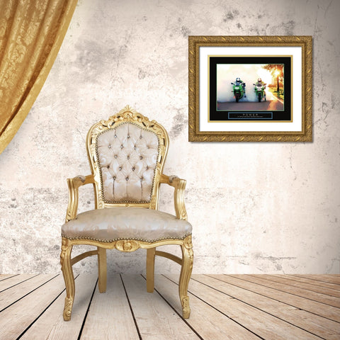 Power - Motorcycles Gold Ornate Wood Framed Art Print with Double Matting by Frontline