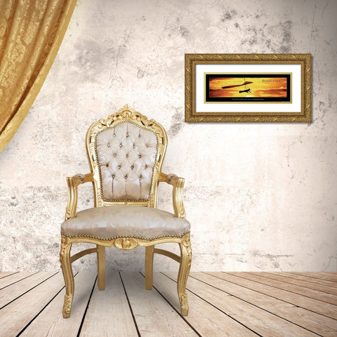 Direction - Hang Glider Gold Ornate Wood Framed Art Print with Double Matting by Frontline