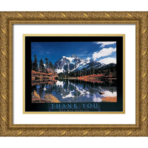 No Smoking Gold Ornate Wood Framed Art Print with Double Matting by Unknown