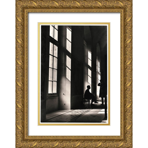 Waiting in the Hall I Gold Ornate Wood Framed Art Print with Double Matting by Unknown